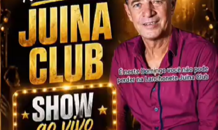 Neste domingo dia três de maio na Lanchonete Juína Club, Ruan Carlos.