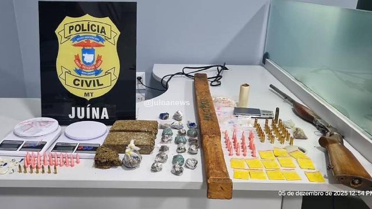 POLÍCIA CIVIL PRENDE TRÊS SUSPEITOS DE INTEGRAR FACÇÃO CRIMINOSA EM JUÍNA