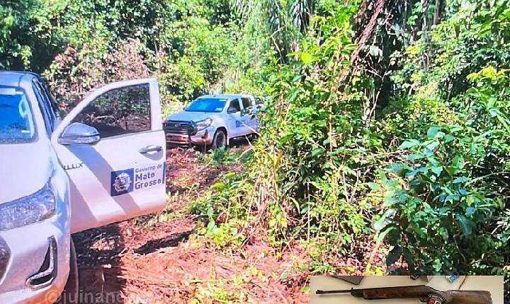 POLÍCIA MILITAR DE JUÍNA APREENDE ARMA E MUNIÇÕES EM OPERAÇÃO CONTRA DESMATAMENTO ILEGAL