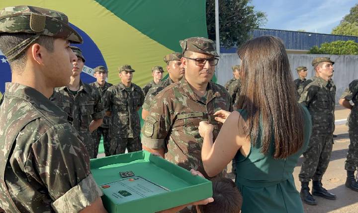 Subtenente Zulpo é promovido em cerimônia no Tiro de Guerra de Juína