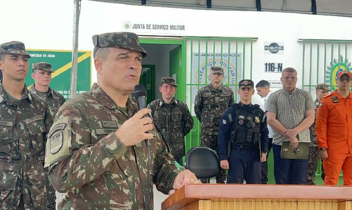 Tiro de Guerra de Juína recebe visita técnica do comandante da 9ª Região Militar