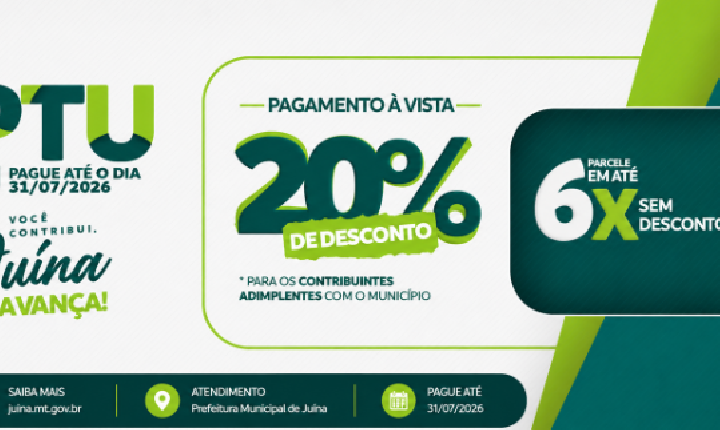 VOCÊ CONTRIBUI E JUÍNA AVANÇA