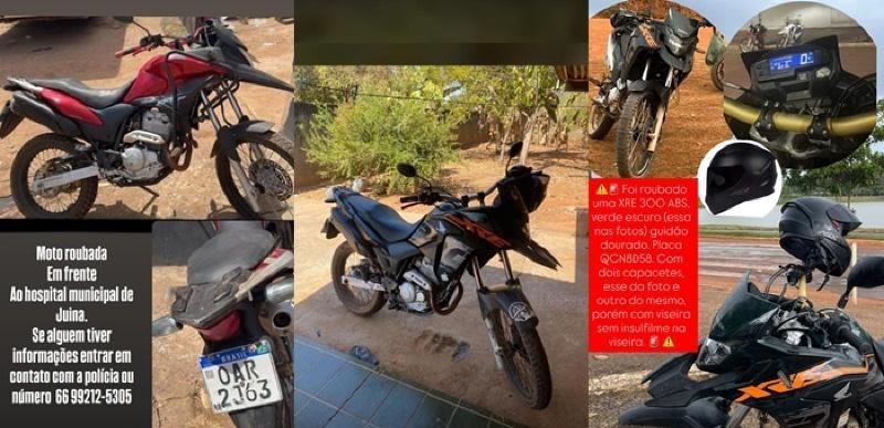 ONDA DE FURTOS DE MOTOS HONDA XRE 300 EM JUÍNA ACENDE ALERTA ENTRE MORADORES