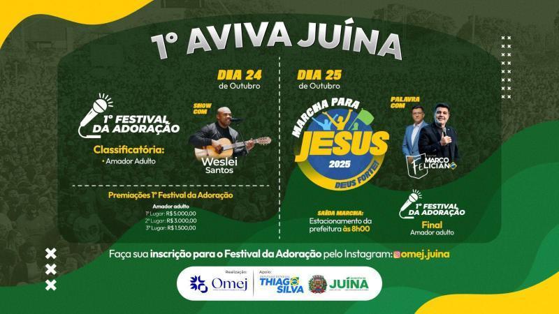 1 AVIVA JUÍNA TRAZ NOVIDADES E PROMETE FESTIVAL DE ADORAÇÃO EM OUTUBRO