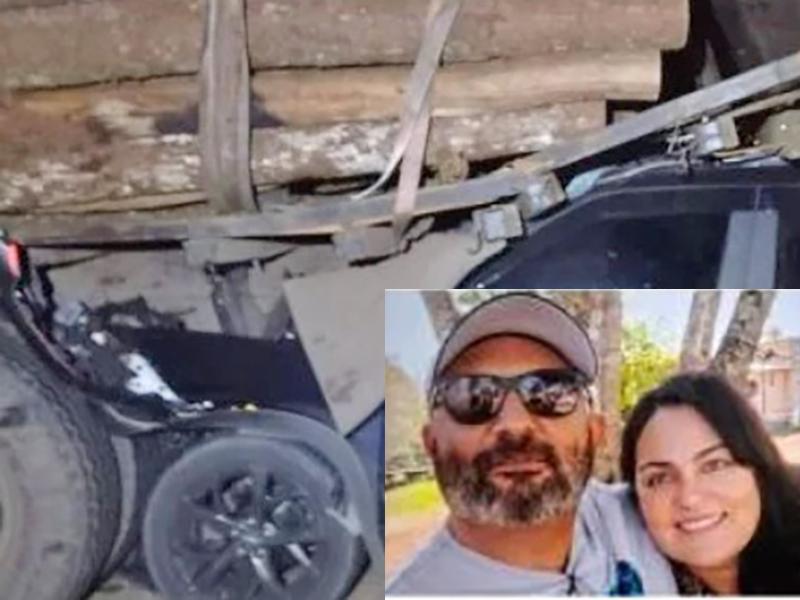 Delegado e esposa morrem após colidir carro na traseira de caminhão parado na pista em Comodoro