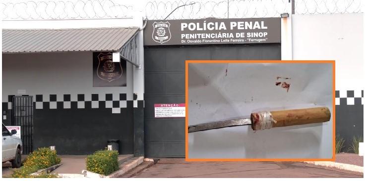 Detento é esfaqueado com “chuço” dentro de cela na Penitenciária Ferrugem em Sinop