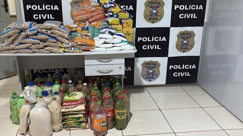Polícia Civil e MPE apreendem itens de cestas básicas desviados de programa do Governo