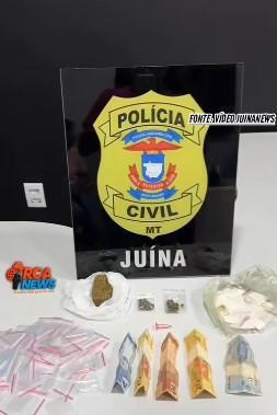 Polícia Civil fecha ponto de venda de drogas próximo a escola e prende mulher em Juína.