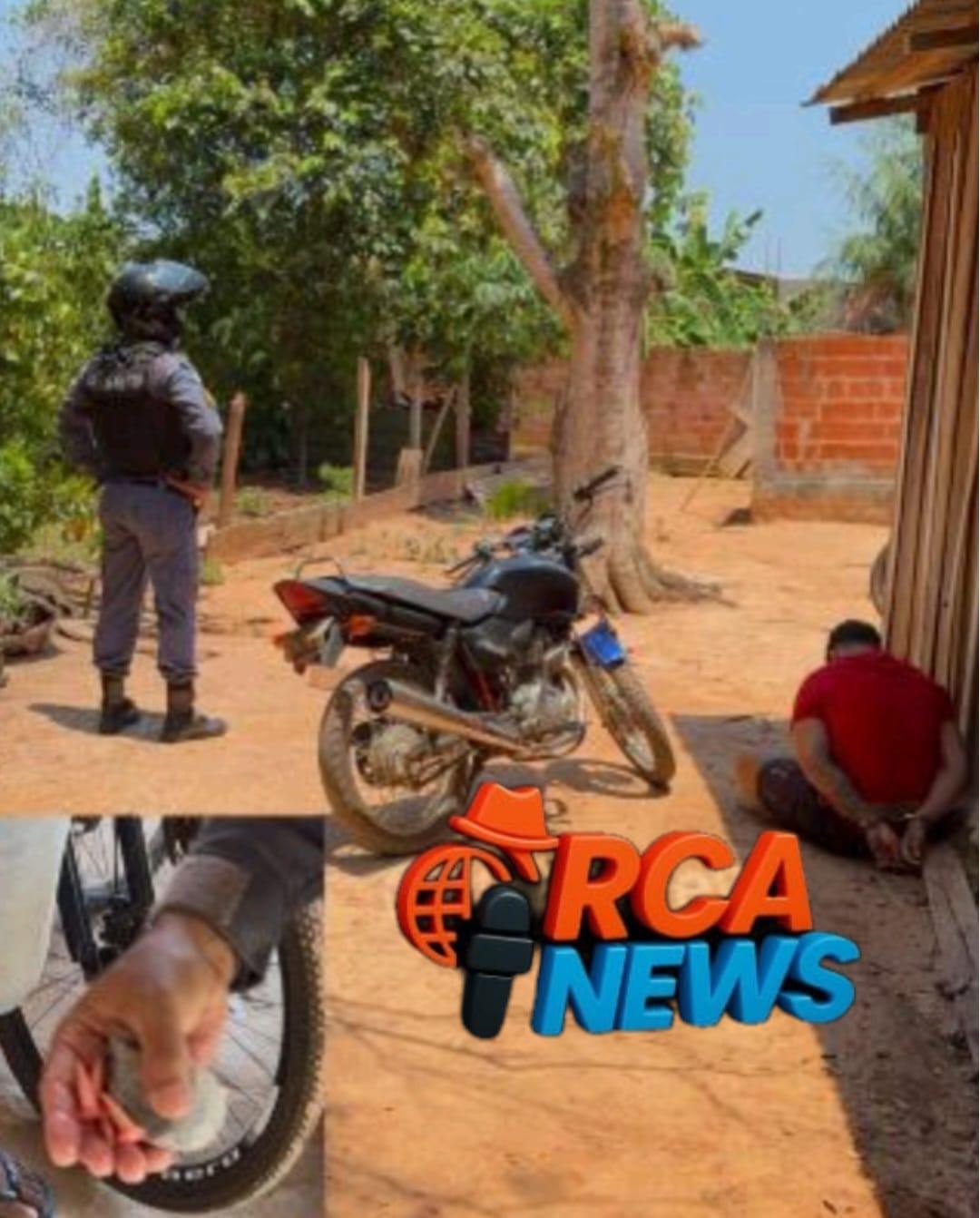 🚨 Polícia Militar prende jovem suspeito de tráfico de drogas e direção perigosa em Juína