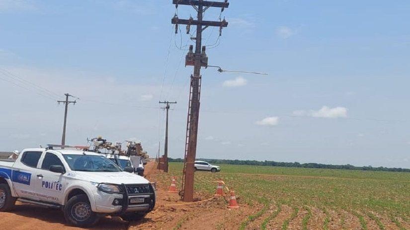 Gerente de granja foge durante operação de combate ao furto de energia