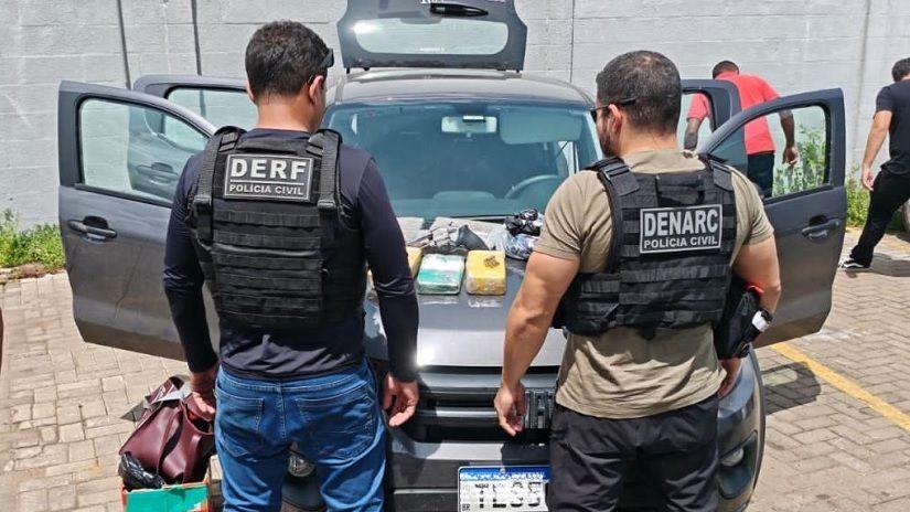 Polícia Civil prende traficantes durante entrega de drogas em estacionamento de academia