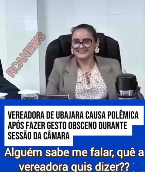 Vereadora causa polêmica após gesto obsceno durante sessão em Câmara Municipal no Ceará.
