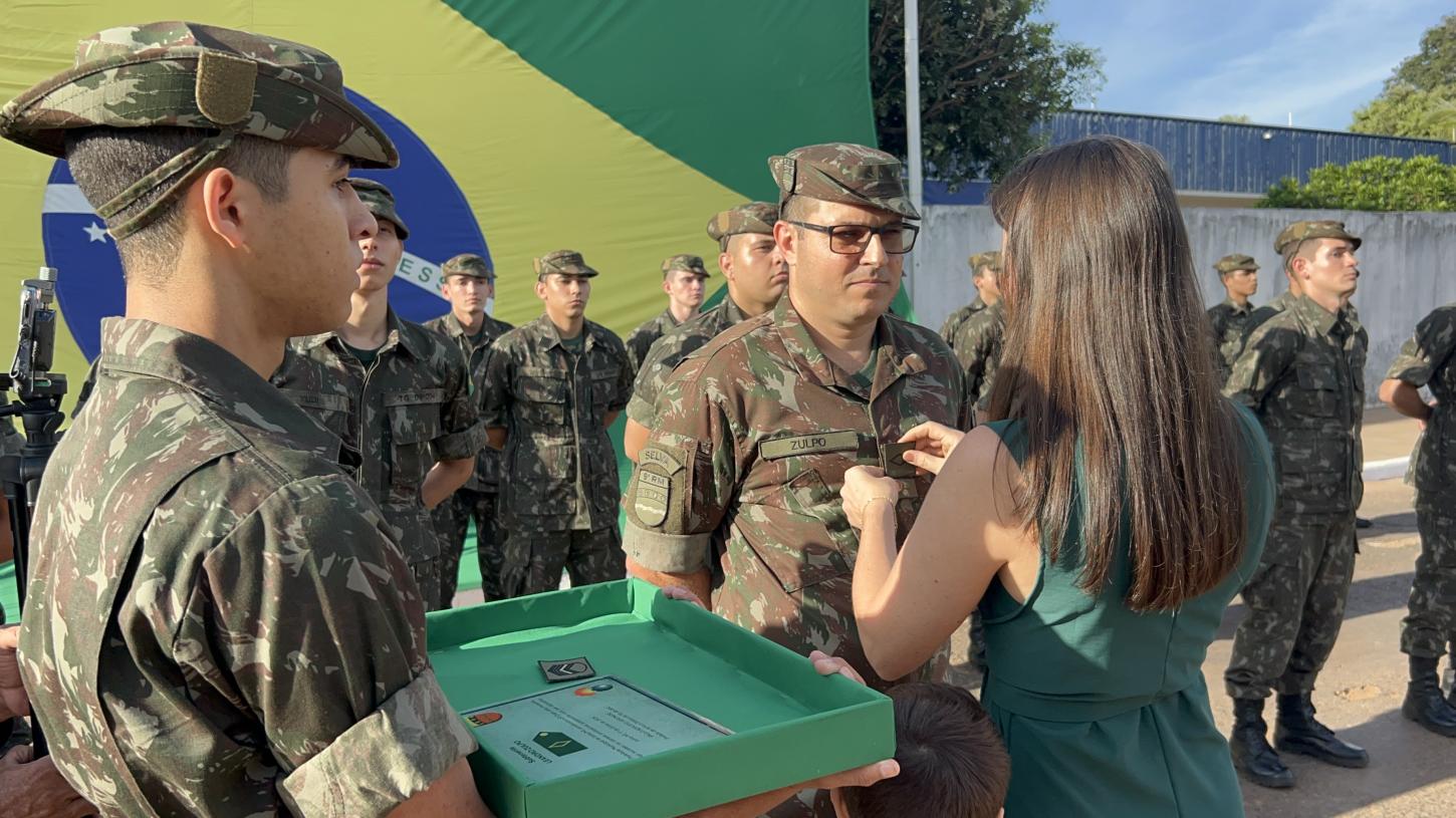 Subtenente Zulpo é promovido em cerimônia no Tiro de Guerra de Juína