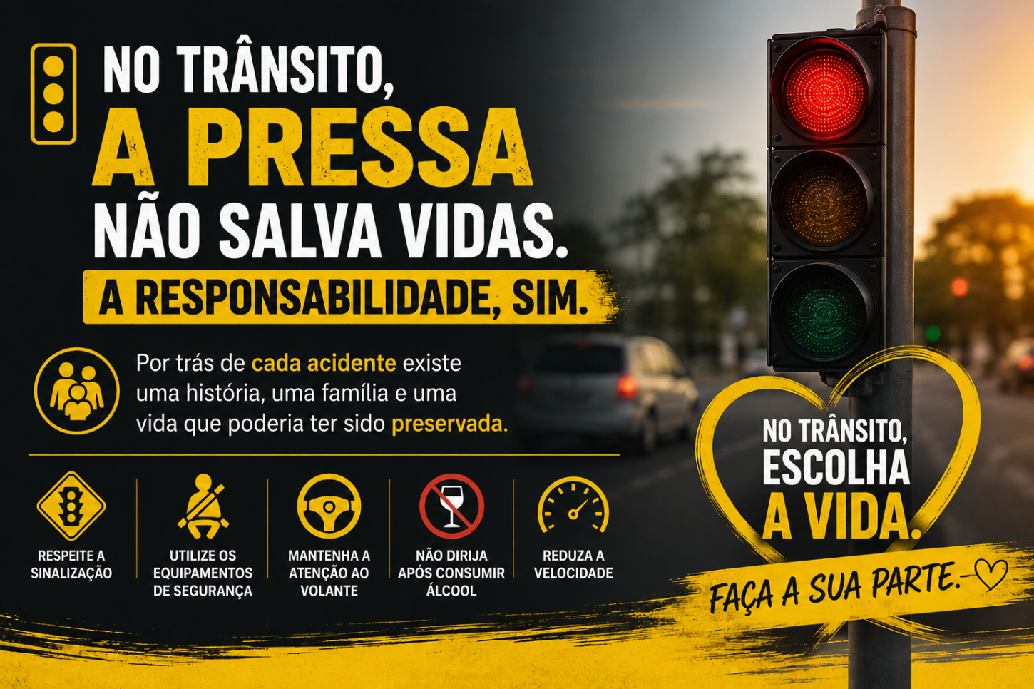 Segurança no trânsito começa com as suas escolhas