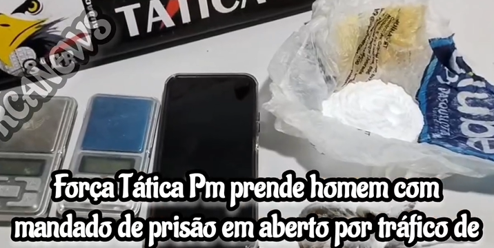 Força Tática prende homem com mandado de prisão em aberto por tráfico de drogas em Juína
