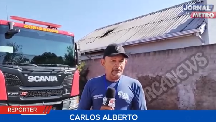 Manhã de quinta feira com Registro de incêndio em uma residência no bairro Residencial Bandeirantes em Juína-Mt.